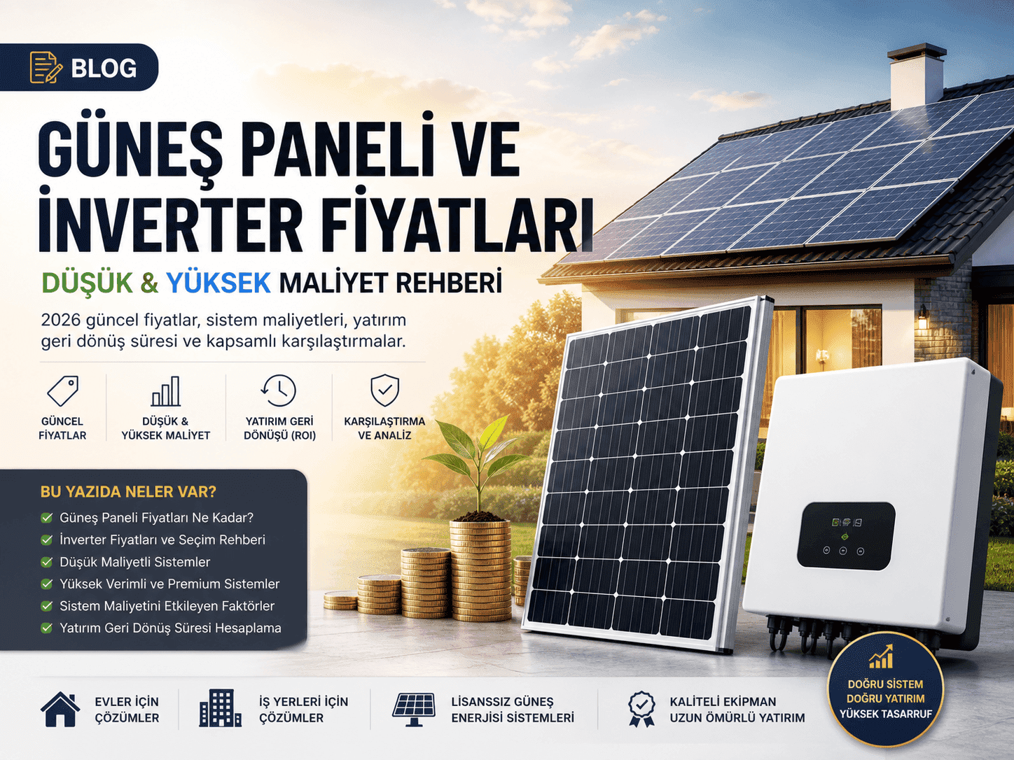 Güneş Paneli ve İnverter Fiyatları (2026)