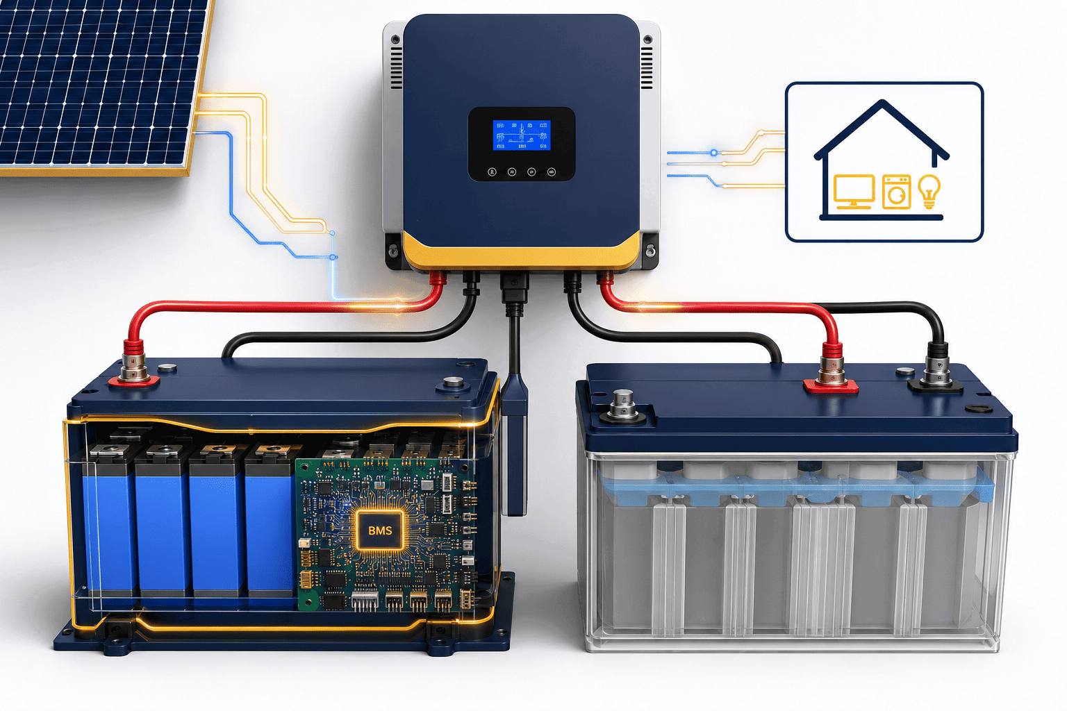 İnverter Akü Bağlantısı Nasıl Yapılır? Lityum ve Jel Akü Farkı | VeraTech Solar